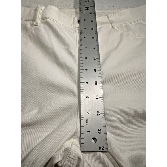 New Uniqlo Pants XL Womens White Ultra Stretch  Cropped Pull On Leggings - Picture 6 of 9